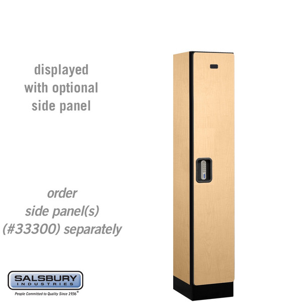 Salsbury 12" Wide Single Tier Designer Wood Locker - 1 Wide - 5 Feet High - 15 Inches Deep - Mahogany - Black Electronic Locks