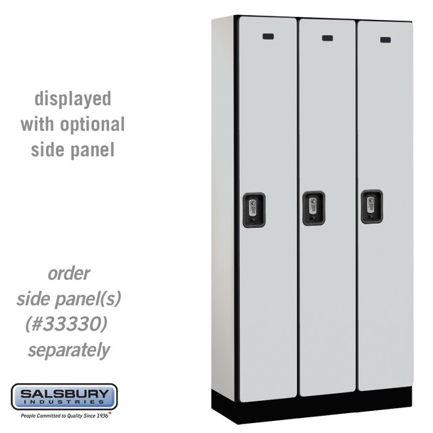 Salsbury 12" Wide Single Tier Designer Wood Locker - 3 Wide - 6 Feet High - 15 Inches Deep - - Electronic Locks
