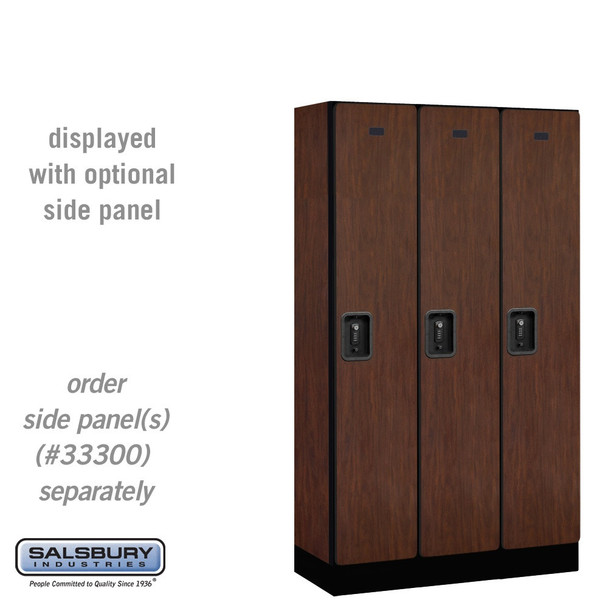 Salsbury 12" Wide Single Tier Designer Wood Locker - 3 Wide - 5 Feet High - 15 Inches Deep - - Electronic Locks