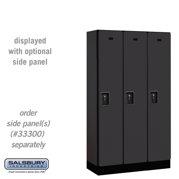 Salsbury 12" Wide Single Tier Designer Wood Locker - 3 Wide - 5 Feet High - 15 Inches Deep - - Electronic Locks