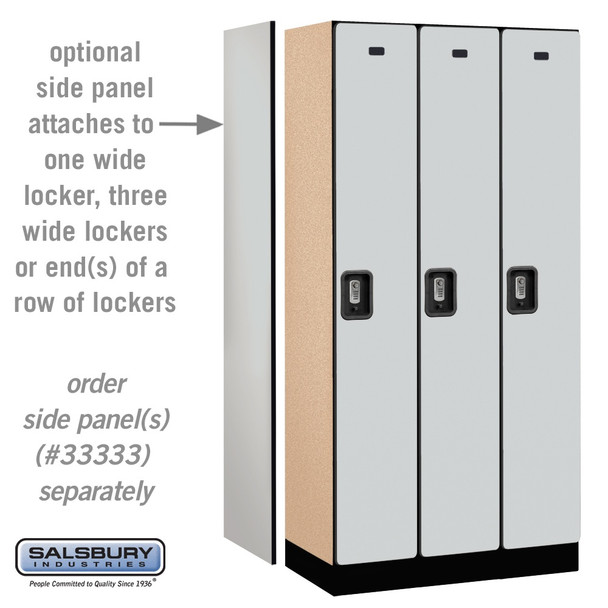 Salsbury 12" Wide Single Tier Designer Wood Locker - 3 Wide - 6 Feet High - 18 Inches Deep - - Resettable Combination Locks
