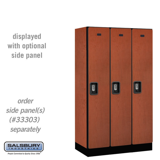 Salsbury 12" Wide Single Tier Designer Wood Locker - 3 Wide - 5 Feet High - 18 Inches Deep - - Electronic Locks