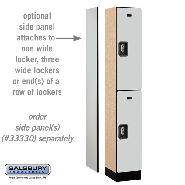 Salsbury 12" Wide Double Tier Designer Wood Locker - 1 Wide - 5 Feet High - 15 Inches Deep - - Resettable Combination Locks