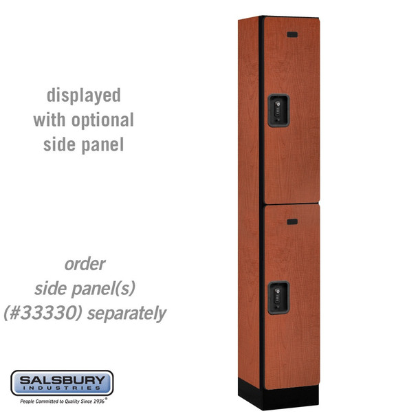 Salsbury 12" Wide Double Tier Designer Wood Locker - 1 Wide - 5 Feet High - 15 Inches Deep - - Electronic Locks