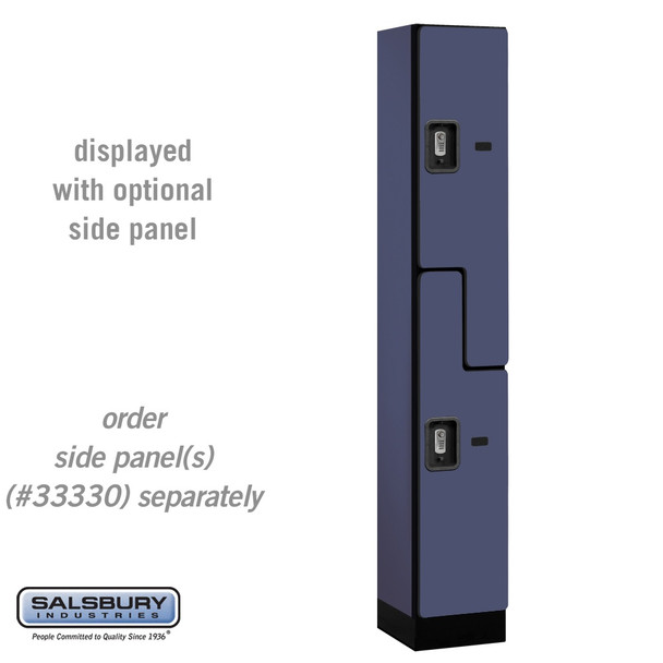 Salsbury 12" Wide Double Tier 'S' Style Designer Wood Locker - 1 Wide - 6 Feet High - 15 Inches Deep - - Resettable Combination Locks