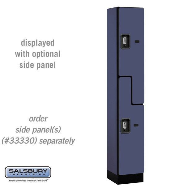 Salsbury 12" Wide Double Tier 'S' Style Designer Wood Locker - 1 Wide - 6 Feet High - 15 Inches Deep - - Electronic Locks