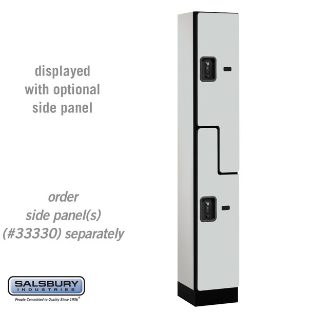 Salsbury 12" Wide Double Tier 'S' Style Designer Wood Locker - 1 Wide - 6 Feet High - 21 Inches Deep - - Resettable Combination Locks