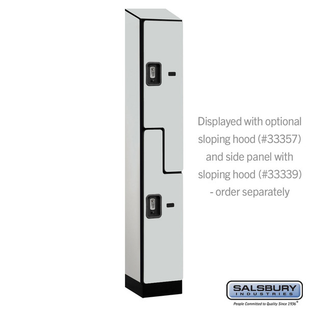 Salsbury 12" Wide Double Tier 'S' Style Designer Wood Locker - 1 Wide - 6 Feet High - 21 Inches Deep - - Resettable Combination Locks