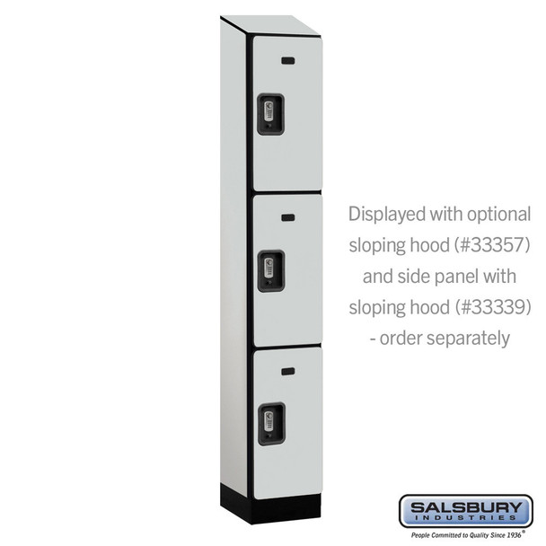 Salsbury 12" Wide Triple Tier Designer Wood Locker - 1 Wide - 6 Feet High - 18 Inches Deep - - Electronic Locks