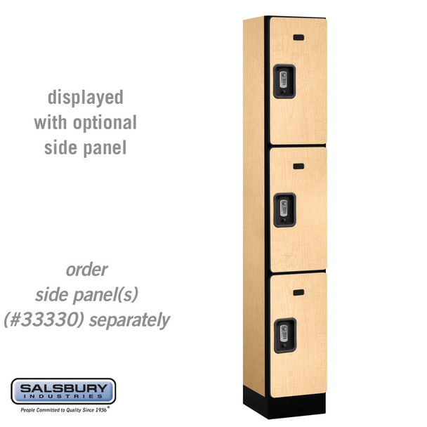 Salsbury 12" Wide Triple Tier Designer Wood Locker - 1 Wide - 6 Feet High - 21 Inches Deep - - Electronic Locks