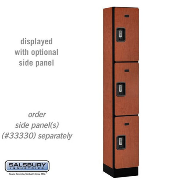 Salsbury 12" Wide Triple Tier Designer Wood Locker - 1 Wide - 5 Feet High - 21 Inches Deep - Electronic Locks