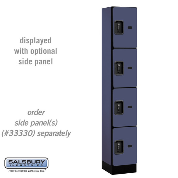 Salsbury 12" Wide Four Tier Designer Wood Locker - 1 Wide - 5 Feet High - 21 Inches Deep - - Electronic Locks