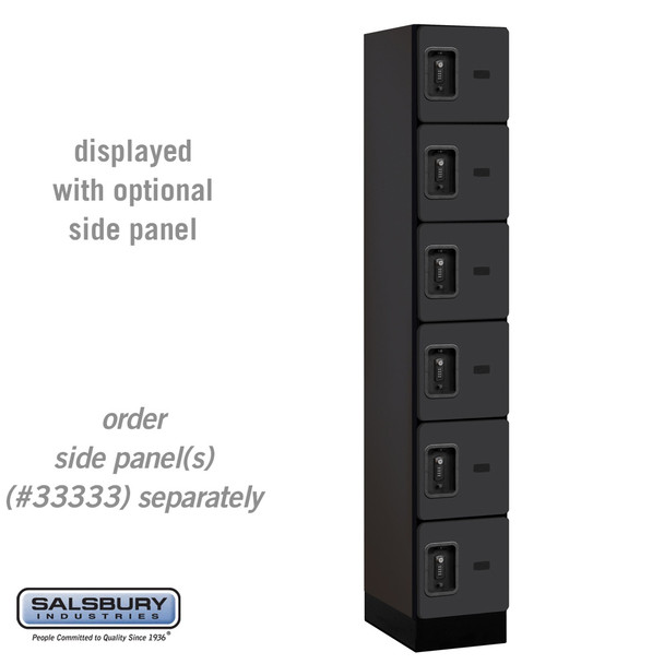 Salsbury 12" Wide Five Tier Box Style Designer Wood Locker - 1 Wide - 5 Feet High - 15 Inches Deep - - Resettable Combination Locks