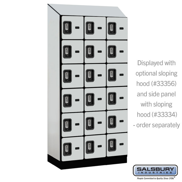 Salsbury 12" Wide Five Tier Box Style Designer Wood Locker - 3 Wide - 5 Feet High - 18 Inches Deep - - Resettable Combination Locks