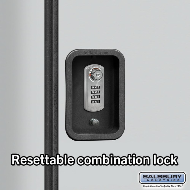 Salsbury 15" Wide Double Tier Designer Wood Locker - 1 Wide - 6 Feet High - 18 Inches Deep - - Resettable Combination Locks