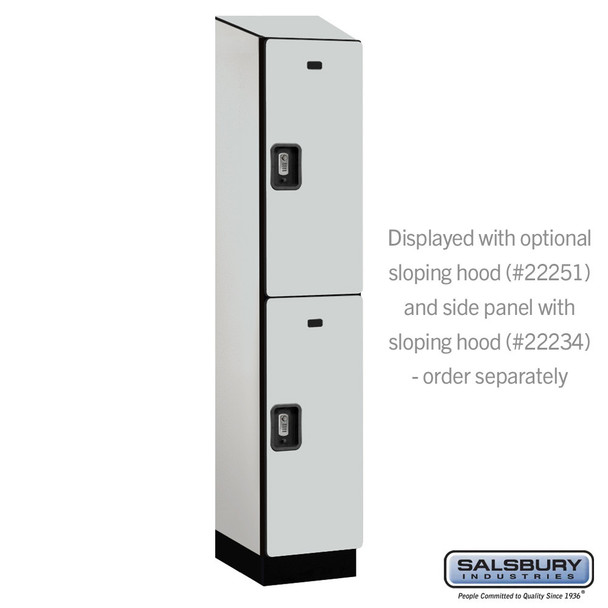 Salsbury 15" Wide Double Tier Designer Wood Locker - 1 Wide - 6 Feet High - 18 Inches Deep - - Electronic Locks