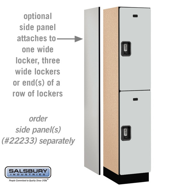 Salsbury 15" Wide Double Tier Designer Wood Locker - 1 Wide - 6 Feet High - 21 Inches Deep - - Resettable Combination Locks