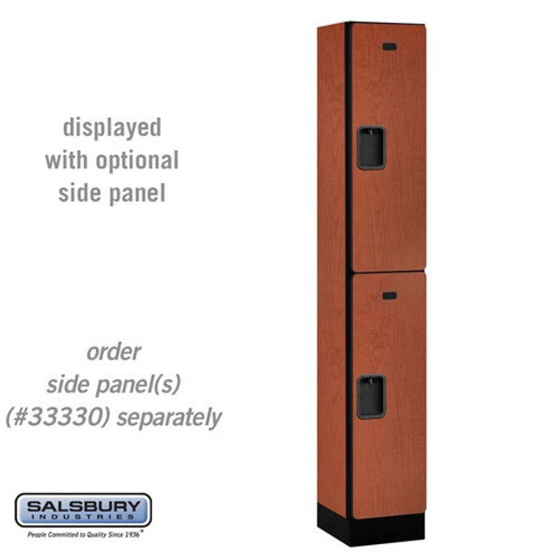 Salsbury 12" Wide Double Tier Designer Wood Locker - 1 Wide - 5 Feet High - 15 Inches Deep - - Hasps