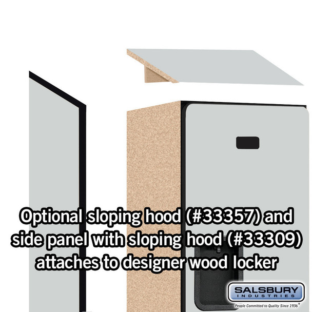 Salsbury 12" Wide Double Tier Designer Wood Locker - 1 Wide - 6 Feet High - 21 Inches Deep - - Hasps