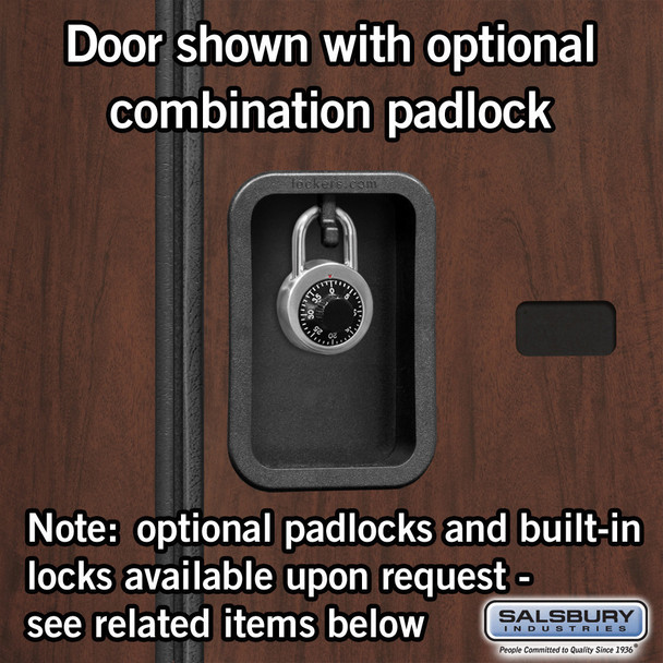 Salsbury 12" Wide Double Tier 'S' Style Designer Wood Locker - 3 Wide - 6 Feet High - 21 Inches Deep - - Hasps
