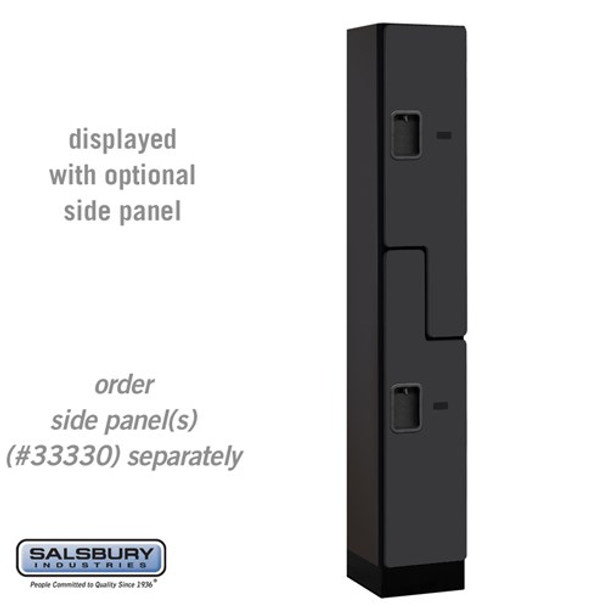 Salsbury 12" Wide Double Tier 'S' Style Designer Wood Locker - 1 Wide - 6 Feet High - 15 Inches Deep - - Hasps