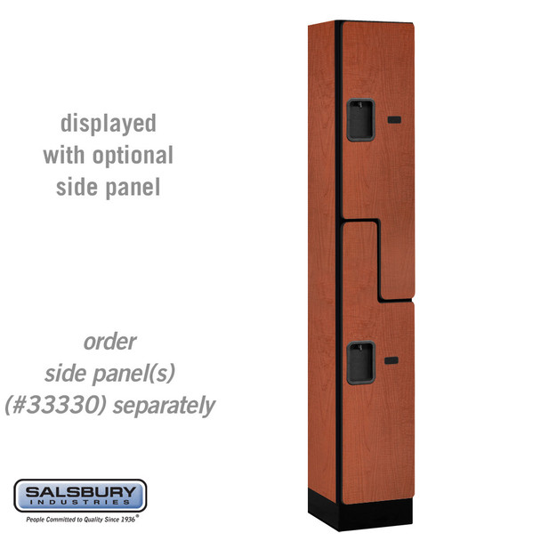 Salsbury 12" Wide Double Tier 'S' Style Designer Wood Locker - 1 Wide - 5 Feet High - 15 Inches Deep - - Hasps