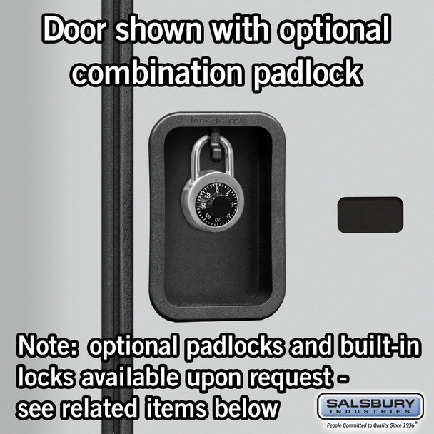 Salsbury 12" Wide Double Tier 'S' Style Designer Wood Locker - 1 Wide - 5 Feet High - 15 Inches Deep - - Hasps