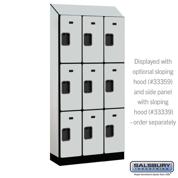 Salsbury 12" Wide Triple Tier Designer Wood Locker - 3 Wide - 6 Feet High - 21 Inches Deep - Hasps