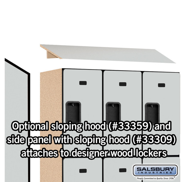 Salsbury 12" Wide Triple Tier Designer Wood Locker - 3 Wide - 6 Feet High - 21 Inches Deep - Hasps