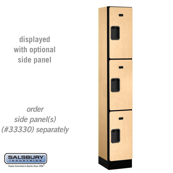 Salsbury 12" Wide Triple Tier Designer Wood Locker - 1 Wide - 6 Feet High - 15 Inches Deep - Hasps