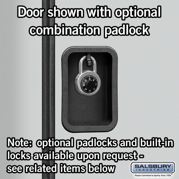 Salsbury 12" Wide Triple Tier Designer Wood Locker - 1 Wide - 6 Feet High - 15 Inches Deep - Hasps