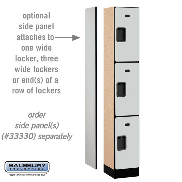 Salsbury 12" Wide Triple Tier Designer Wood Locker - 1 Wide - 6 Feet High - 21 Inches Deep - Hasps