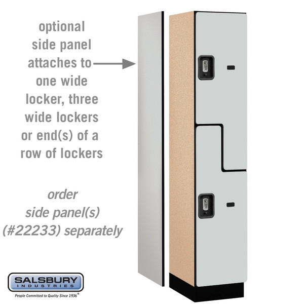Salsbury 15" Wide Double Tier 'S' Style Designer Wood Locker - 1 Wide - 6 Feet High - 18 Inches Deep - - Resettable Combination Locks