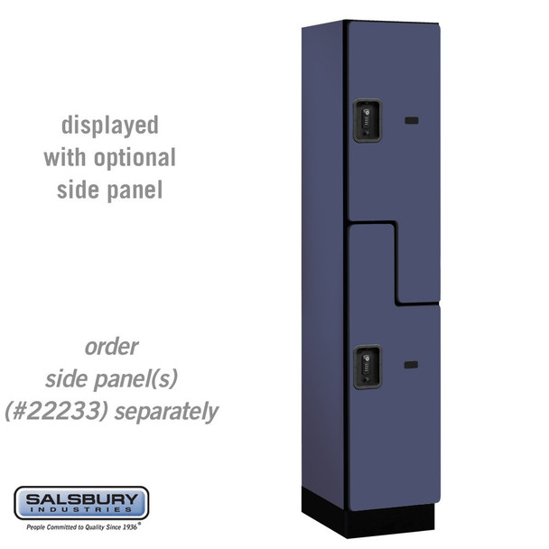 Salsbury 15" Wide Double Tier 'S' Style Designer Wood Locker - 1 Wide - 6 Feet High - 24 Inches Deep - - Electronic Locks