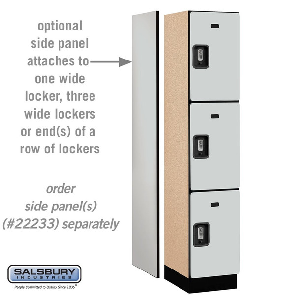 Salsbury 15" Wide Four Tier Designer Wood Locker - 1 Wide - 6 Feet High - 21 Inches Deep - Resettable Combination Locks