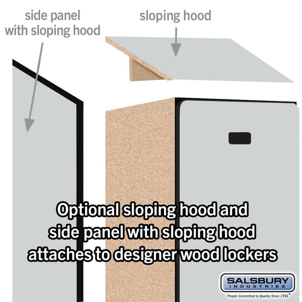 Salsbury 15" Wide Four Tier Designer Wood Locker - 1 Wide - 6 Feet High - 21 Inches Deep - Electronic Locks