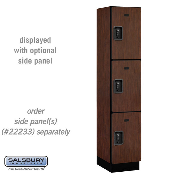Salsbury 15" Wide Four Tier Designer Wood Locker - 1 Wide - 6 Feet High - 21 Inches Deep - Electronic Locks