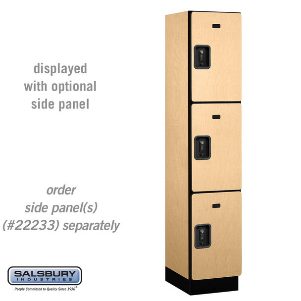 Salsbury 15" Wide Four Tier Designer Wood Locker - 1 Wide - 6 Feet High - 21 Inches Deep - Electronic Locks