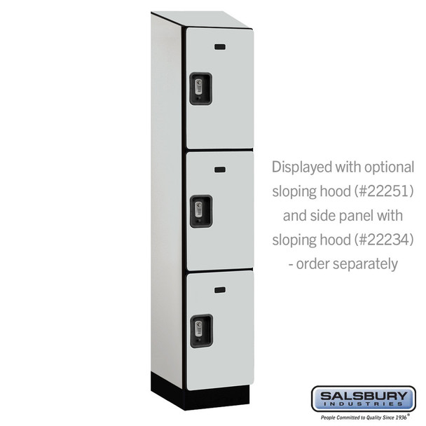 Salsbury 15" Wide Four Tier Designer Wood Locker - 1 Wide - 6 Feet High - 21 Inches Deep - Electronic Locks