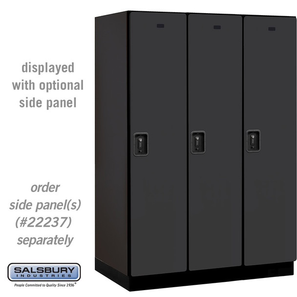 Salsbury 18" Wide Single Tier Designer Wood Locker - 3 Wide - 6 Feet High - 24 Inches Deep - - Resettable Combination Locks