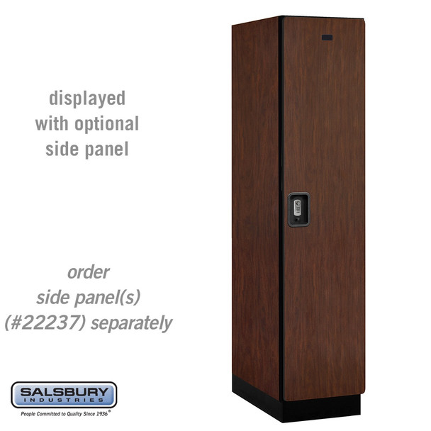 Salsbury 18" Wide Single Tier Designer Wood Locker - 1 Wide - 6 Feet High - 18 Inches Deep - - Resettable Combination Locks