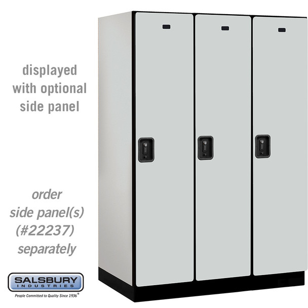 Salsbury 18" Wide Single Tier Designer Wood Locker - 3 Wide - 6 Feet High - 21 Inches Deep - - Resettable Combination Locks