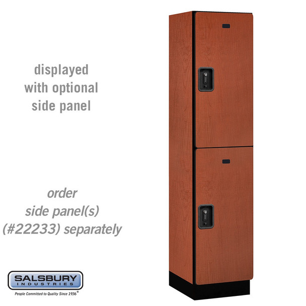 Salsbury 18" Wide Double Tier Designer Wood Locker - 1 Wide - 6 Feet High - 18 Inches Deep - - Electronic Locks