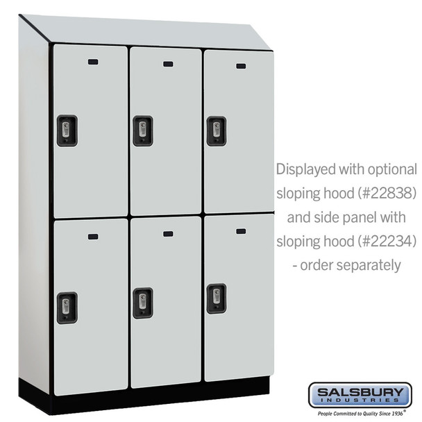 Salsbury 18" Wide Double Tier Designer Wood Locker - 3 Wide - 6 Feet High - 24 Inches Deep - - Electronic Locks
