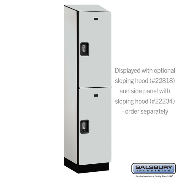 Salsbury 18" Wide Double Tier Designer Wood Locker - 1 Wide - 6 Feet High - 24 Inches Deep - - Electronic Locks