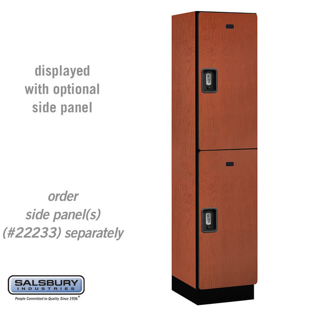 Salsbury 18" Wide Double Tier Designer Wood Locker - 1 Wide - 6 Feet High - 24 Inches Deep - - Electronic Locks