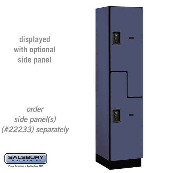 Salsbury 18" Wide Double Tier 'S' Style Designer Wood Locker - 1 Wide - 6 Feet High - 21 Inches Deep - - Electronic Locks