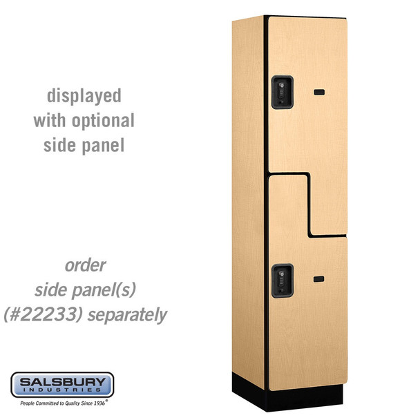 Copy of Salsbury 18" Wide Double Tier 'S' Style Designer Wood Locker - 1 Wide - 6 Feet High - 24 Inches Deep - - Resettable Combination Locks