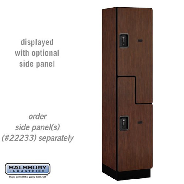 Copy of Salsbury 18" Wide Double Tier 'S' Style Designer Wood Locker - 1 Wide - 6 Feet High - 24 Inches Deep - - Resettable Combination Locks