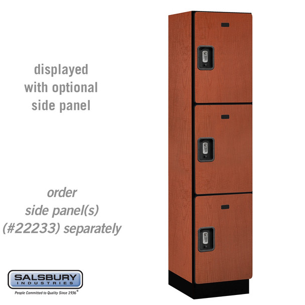 Salsbury 18" Wide Triple Tier Designer Wood Locker - 1 Wide - 6 Feet High - 18 Inches Deep - - Electronic Locks